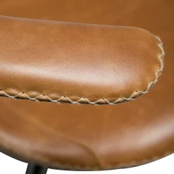 Flair Stol Light Brown Leather, Black