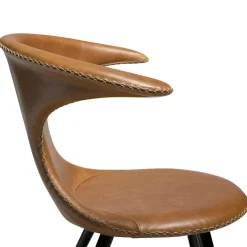 Flair Stol Light Brown Leather, Black