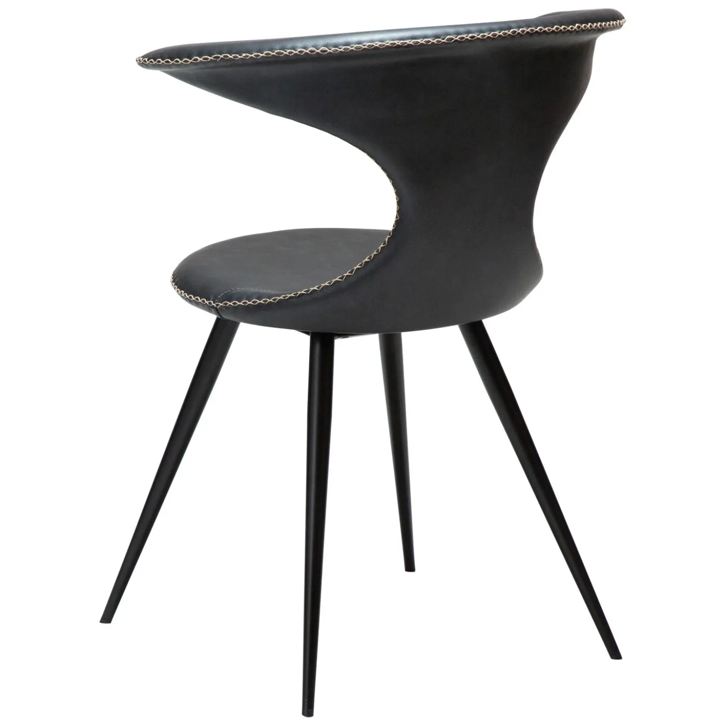 Flair Stol Raven Black Art.Leather, Black