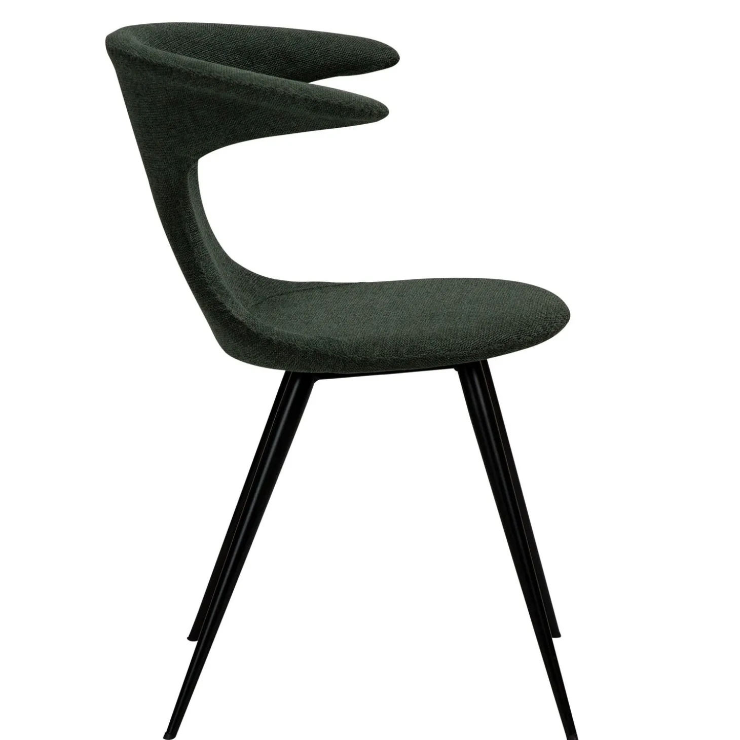 Flair Stol Sage Green, Round Black