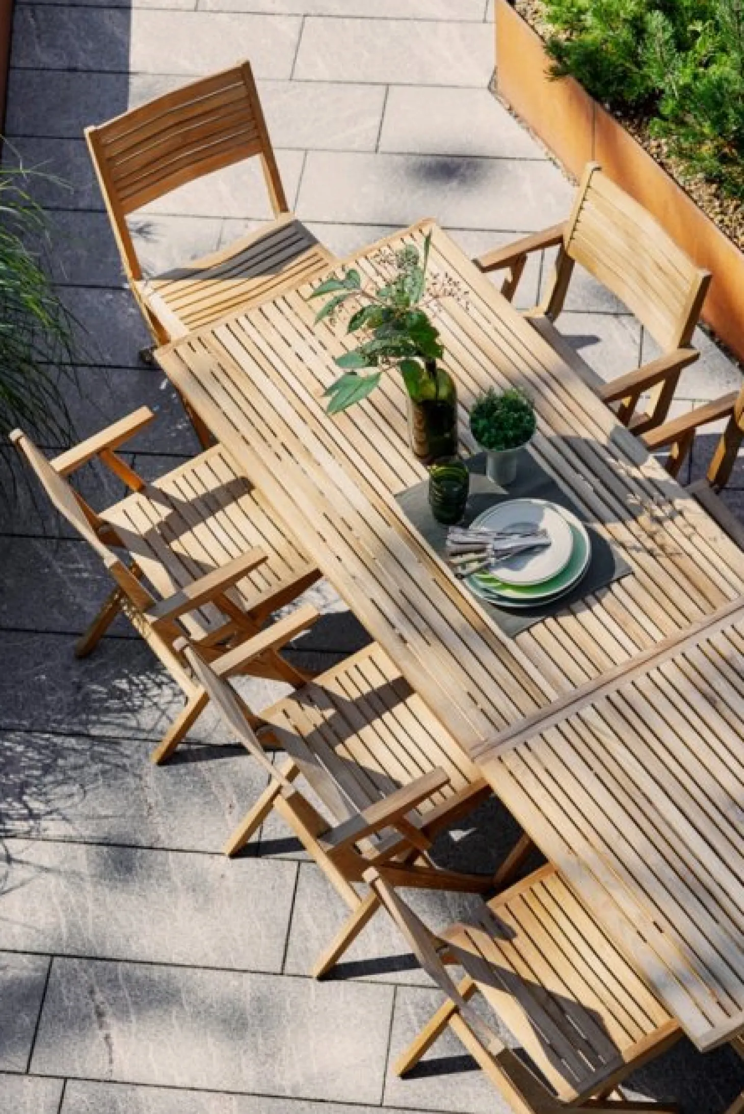 Flip Fällbord Teak 80x140cm