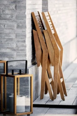 Flip Fällstol Armstöd Teak