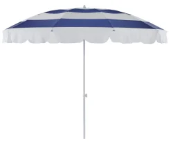 Follina Strandparasoll 240x226 cm Blå/Vit