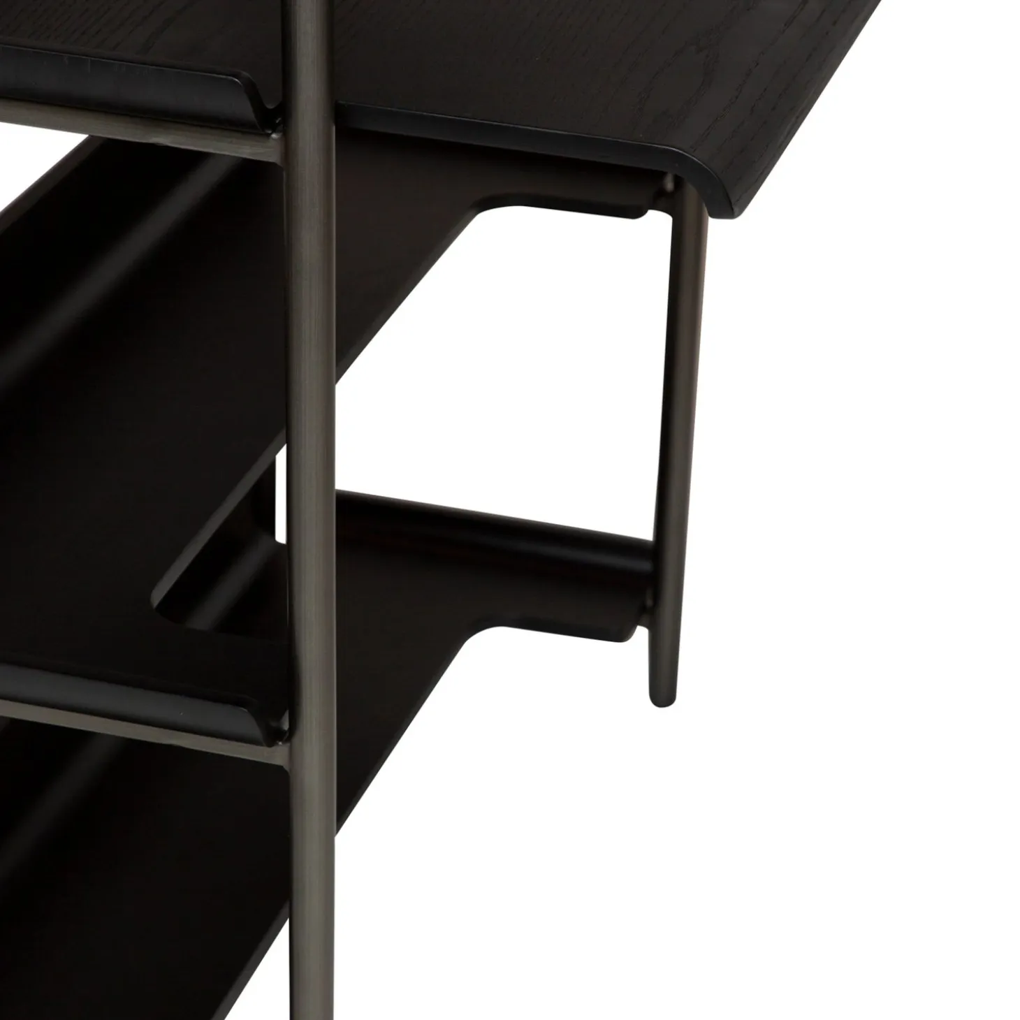Friyay set om 6 med skrivbord Hylla Black Ash