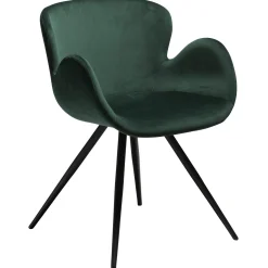 Gaia Stol Emerald Green Velvet, Black
