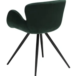 Gaia Stol Emerald Green Velvet, Black