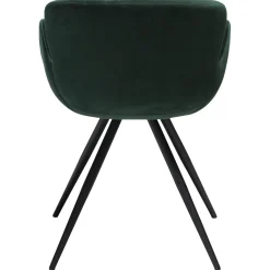 Gaia Stol Emerald Green Velvet, Black