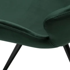 Gaia Stol Emerald Green Velvet, Black