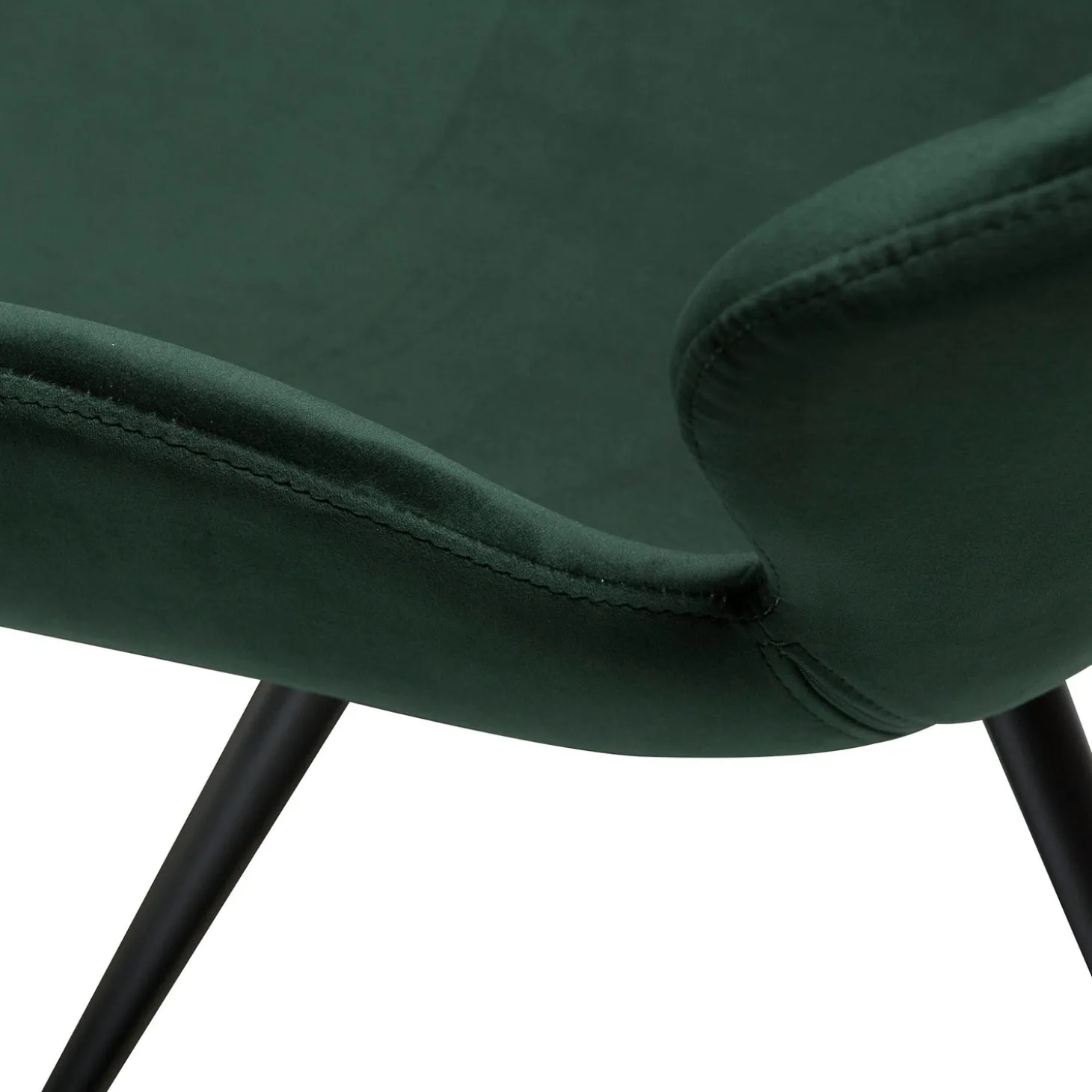 Gaia Stol Emerald Green Velvet, Black