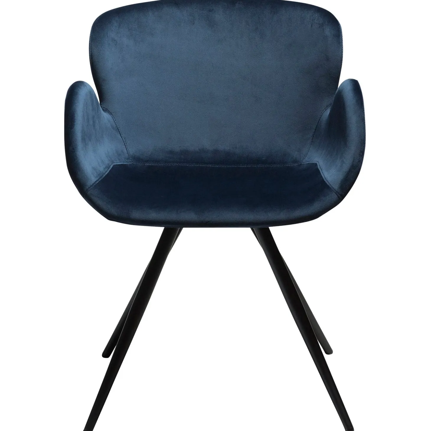 Gaia Stol Midnight Blue Velvet, Black
