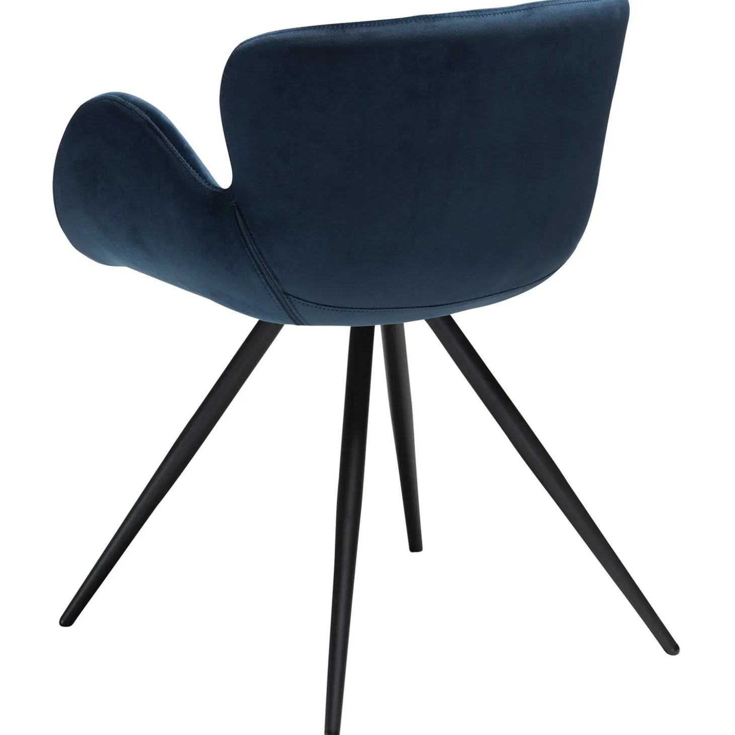 Gaia Stol Midnight Blue Velvet, Black