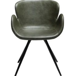 Gaia Stol Vintage Green Art.Leather, Black