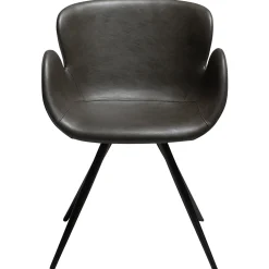 Gaia Stol Vintage Grey Art.Leather, Black