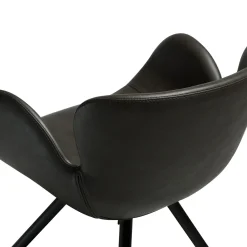 Gaia Stol Vintage Grey Art.Leather, Black