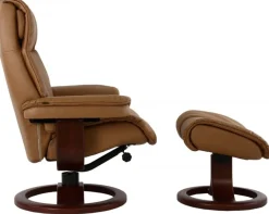 General Reclinerfåtölj ink. Pall Brun