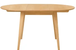 Genesis Matbord Rund 120 cm ink 2 Iläggsskivor Natural Oak
