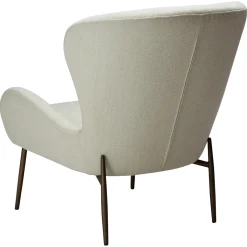 Glam Loungefåtölj Bone White, Antique Brass, 85 cm