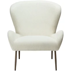 Glam Loungefåtölj Bone White, Antique Brass, 85 cm