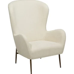 Glam Loungefåtölj Bone White, Antique Brass, 105 cm