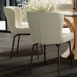 Glam Stol Frosted Almond, Antique Brass