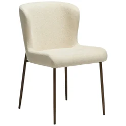 Glam Stol Frosted Almond, Antique Brass