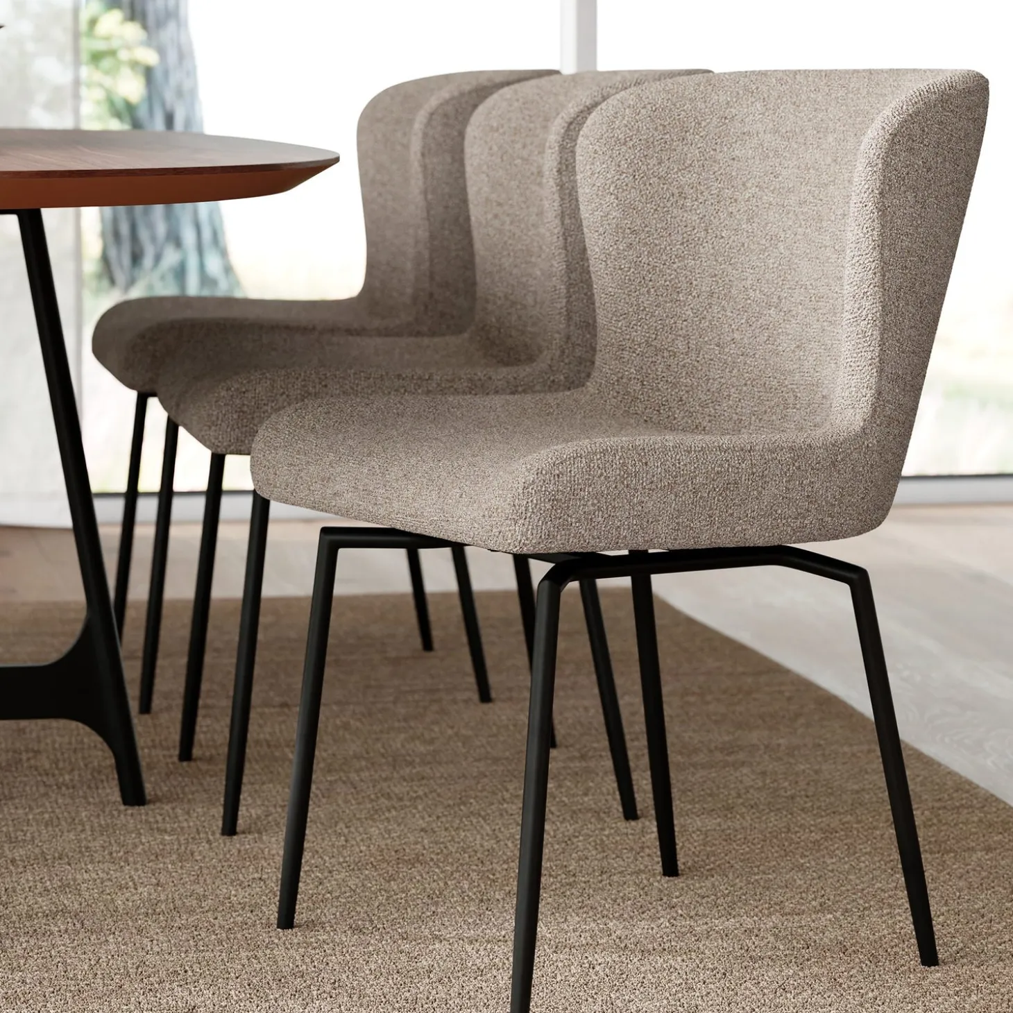 Glam Stol Pebble Earth, Black