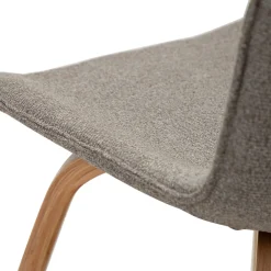 Glee Stol Pebble Earth Bouclé, Oak