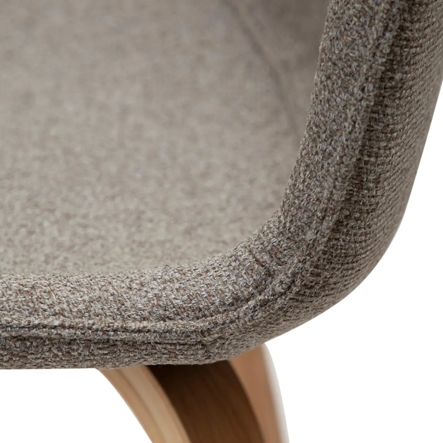 Glee Stol Pebble Earth Bouclé, Oak