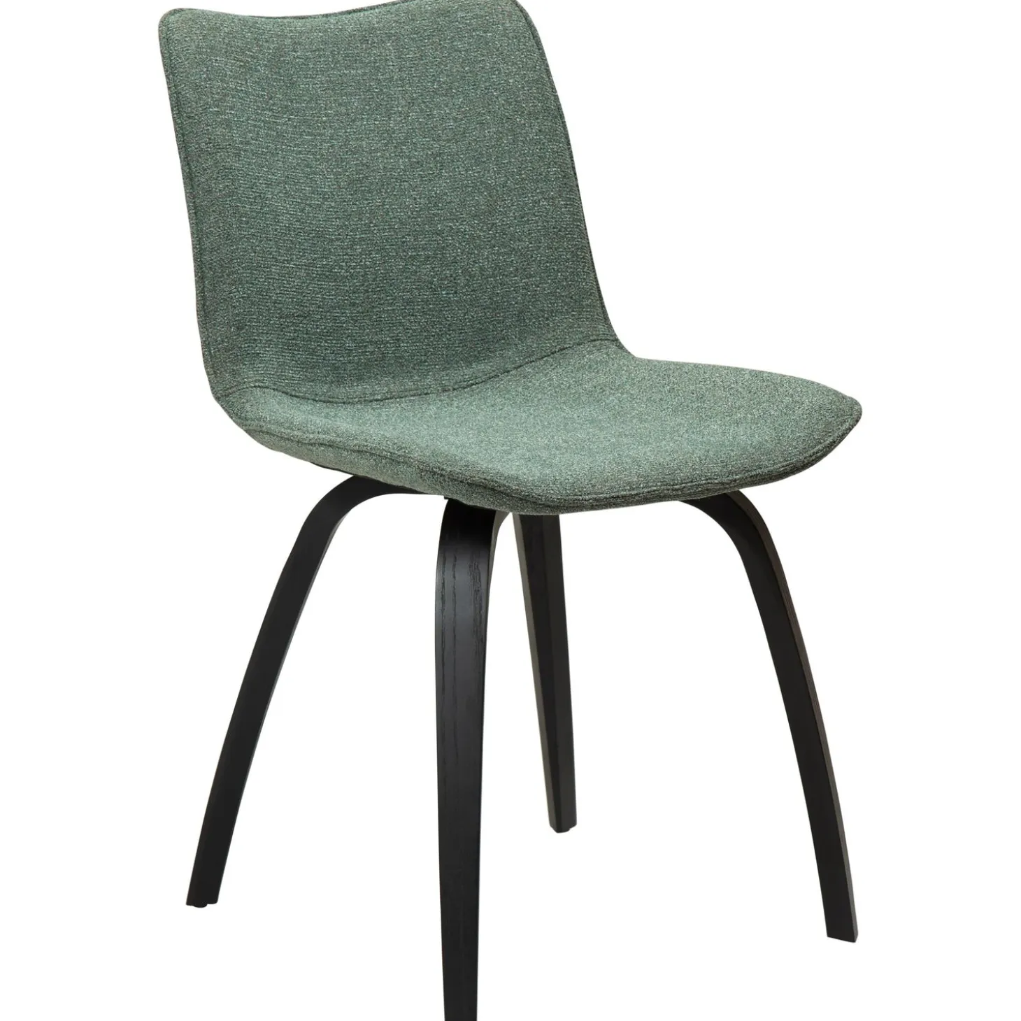 Glee Stol Pebble Green Bouclé, Black
