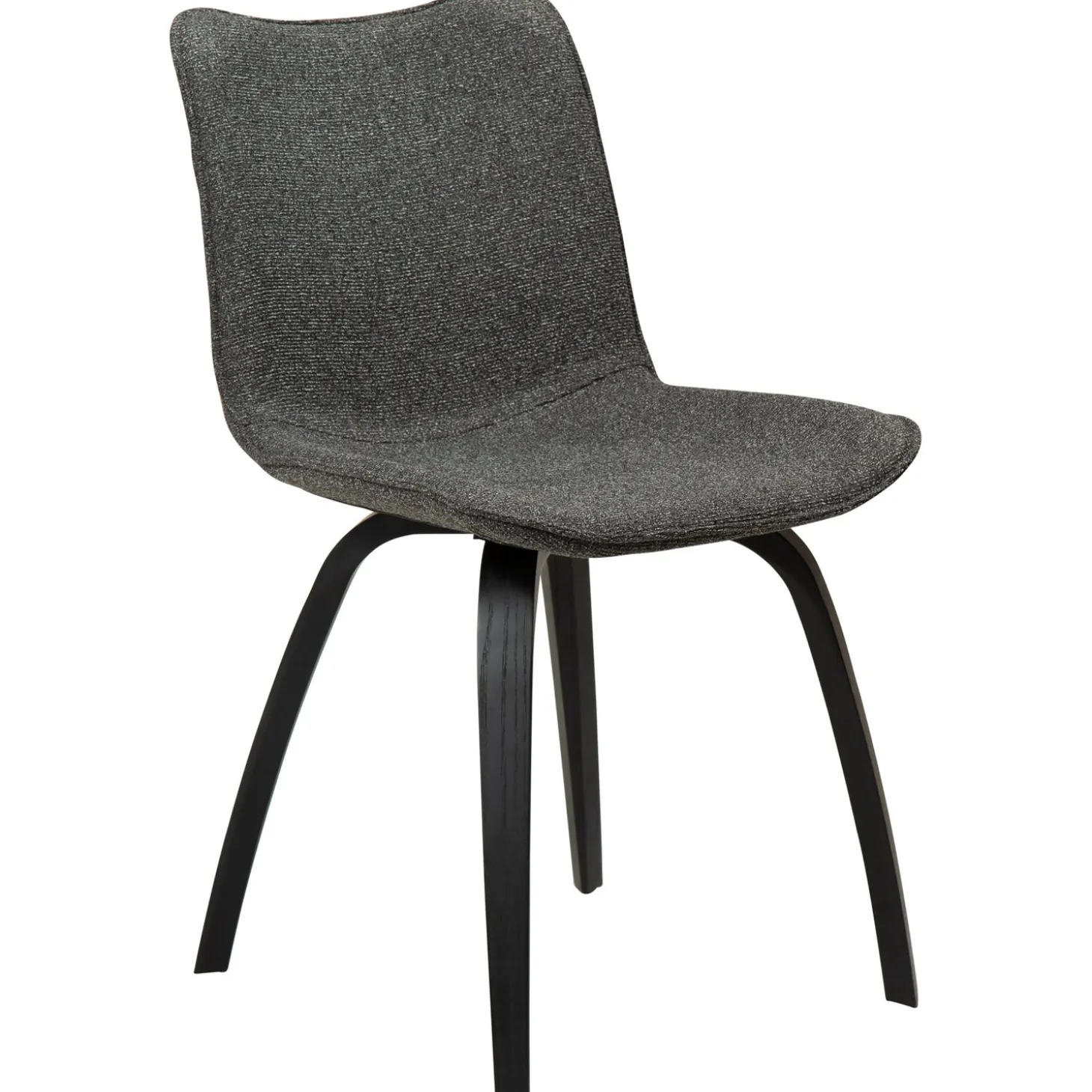 Glee Stol Pebble Grey Bouclé, Black