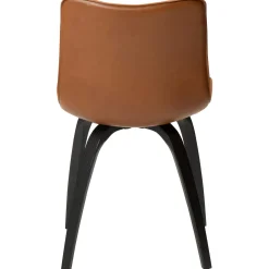 Glee Stol Vintage Light Brown Art.Leather, Black