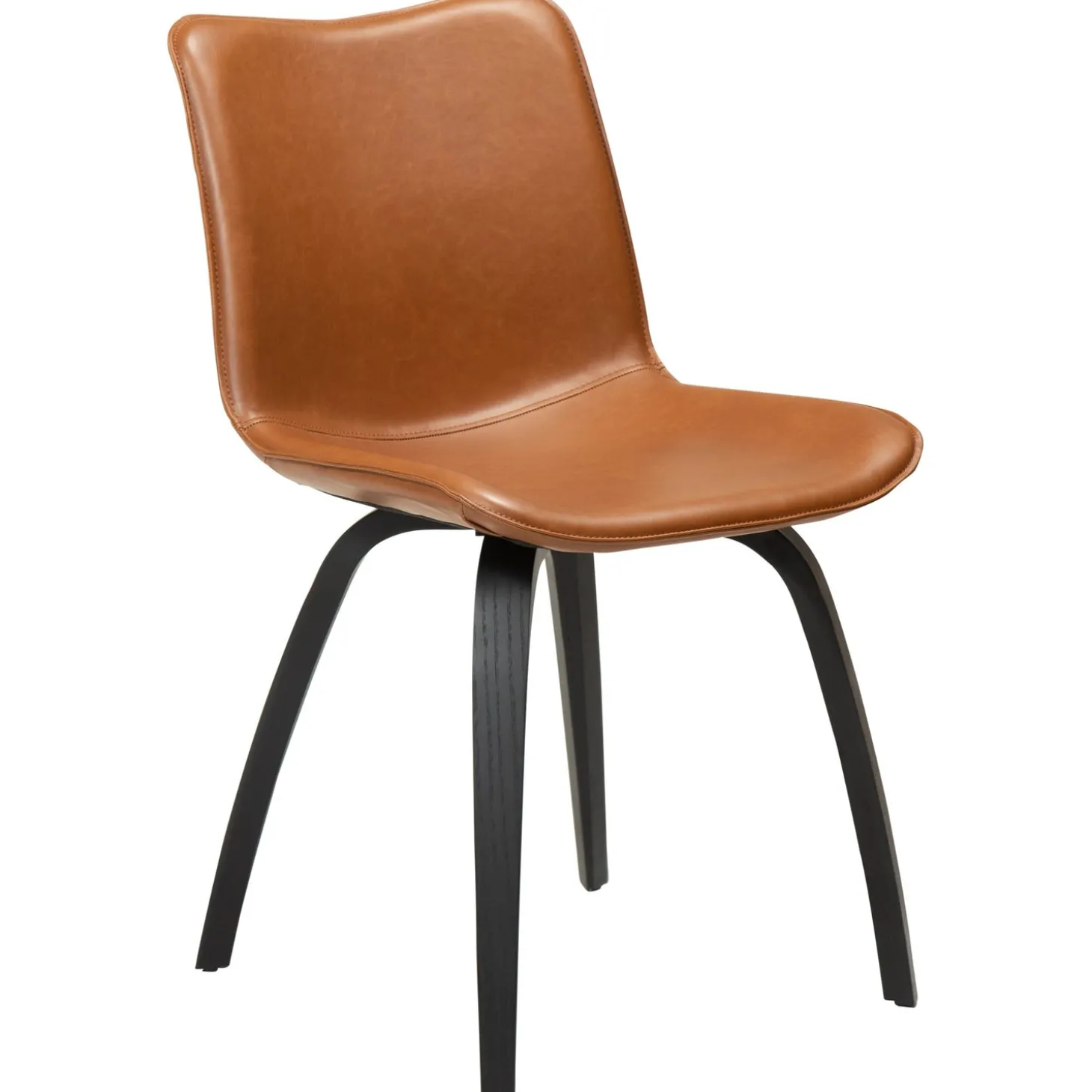 Glee Stol Vintage Light Brown Art.Leather, Black