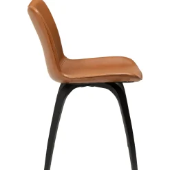 Glee Stol Vintage Light Brown Art.Leather, Black