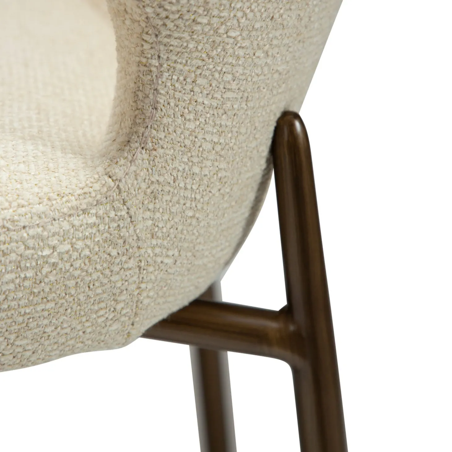 Glory Stol Frosted Almond, Antique Brass