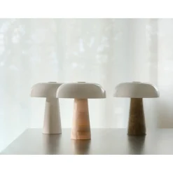 Glossy Bordslampa Beige