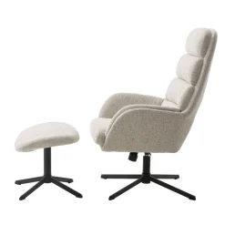 Gregory Fåtölj & Fotpall Offwhite Melange