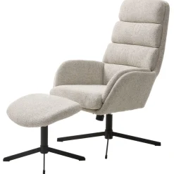 Gregory Fåtölj & Fotpall Offwhite Melange