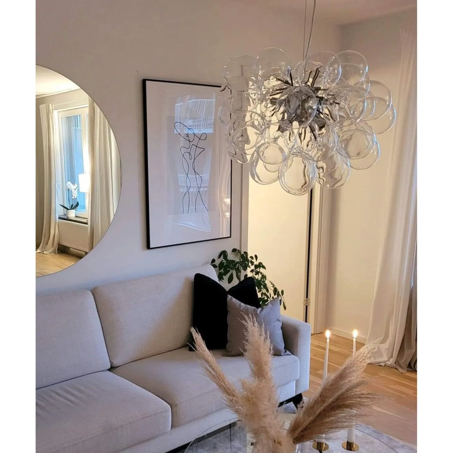 Gross 50 cm Taklampa Klarglas