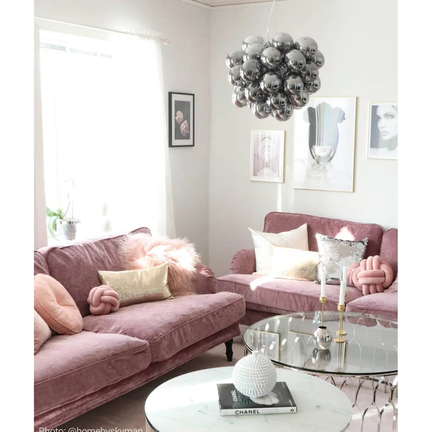 Gross 50 cm Taklampa Rökgrå