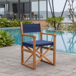 Haväng Regissörsstol Teak/Blå