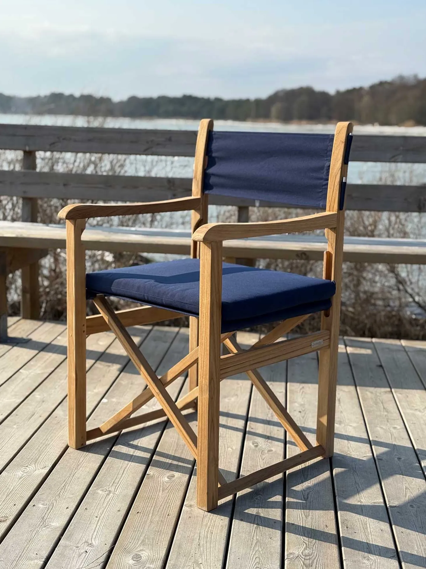Haväng Regissörsstol Teak/Blå