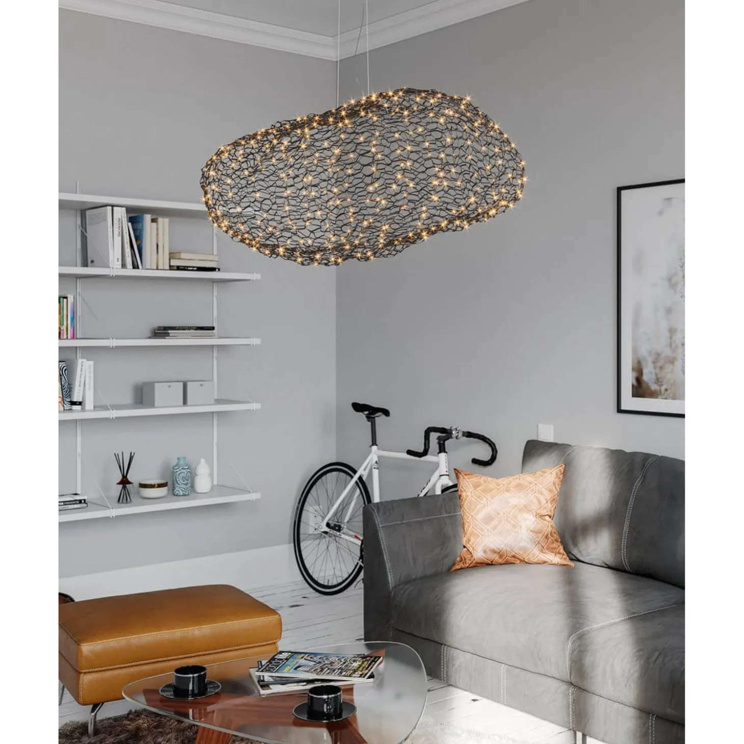 Hayden Taklampa 115 cm Svart matt