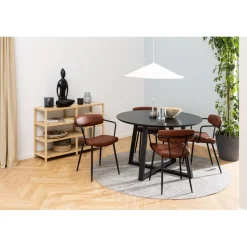 Herning Matbord Rund 120 cm Svart