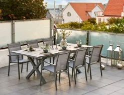 Hillmond Bord 100x166-226 cm Svart/Grå Laminat