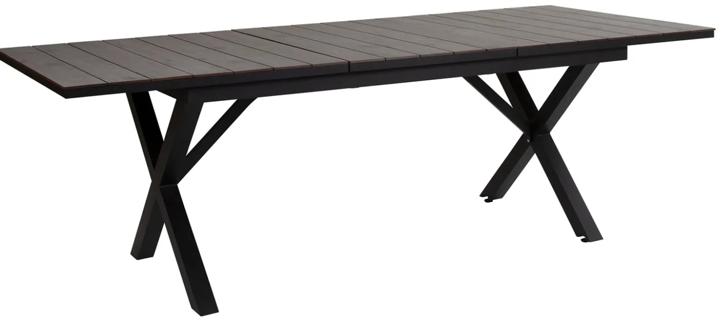 Hillmond Bord 100x166-226 cm Svart/Grå Laminat