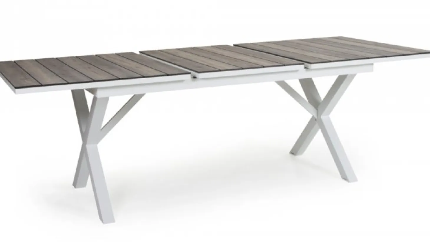 Hillmond Bord 100x166-226 cm Vit/Natur Laminat
