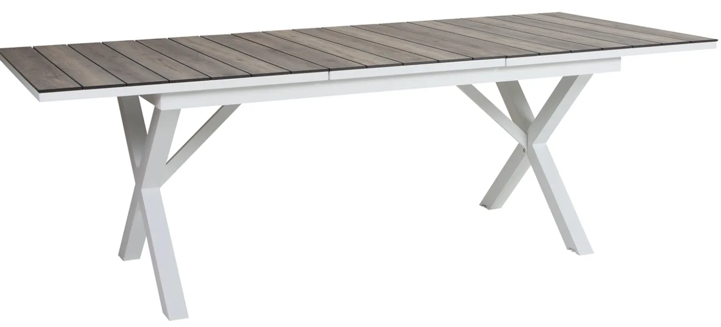 Hillmond Bord 100x166-226 cm Vit/Natur Laminat
