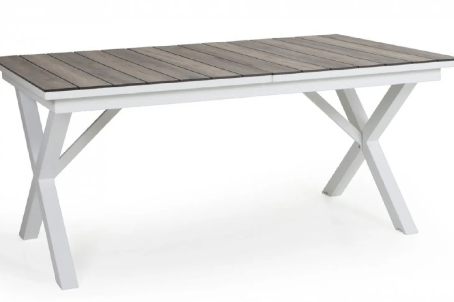 Hillmond Bord 100x166-226 cm Vit/Natur Laminat