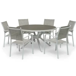 Hånger Utebord Ø140 cm Vit