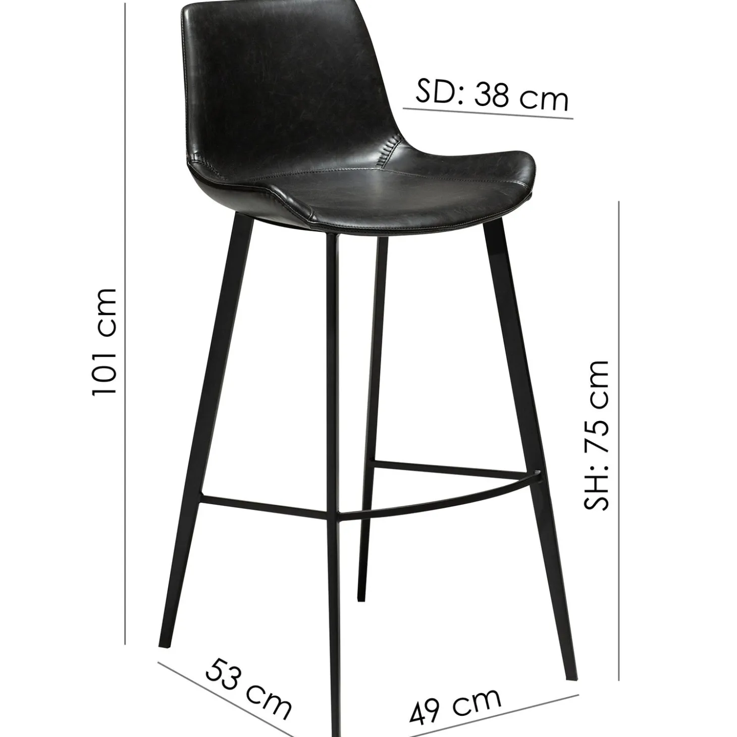Hype Barstol Vintage Grey, 75 cm